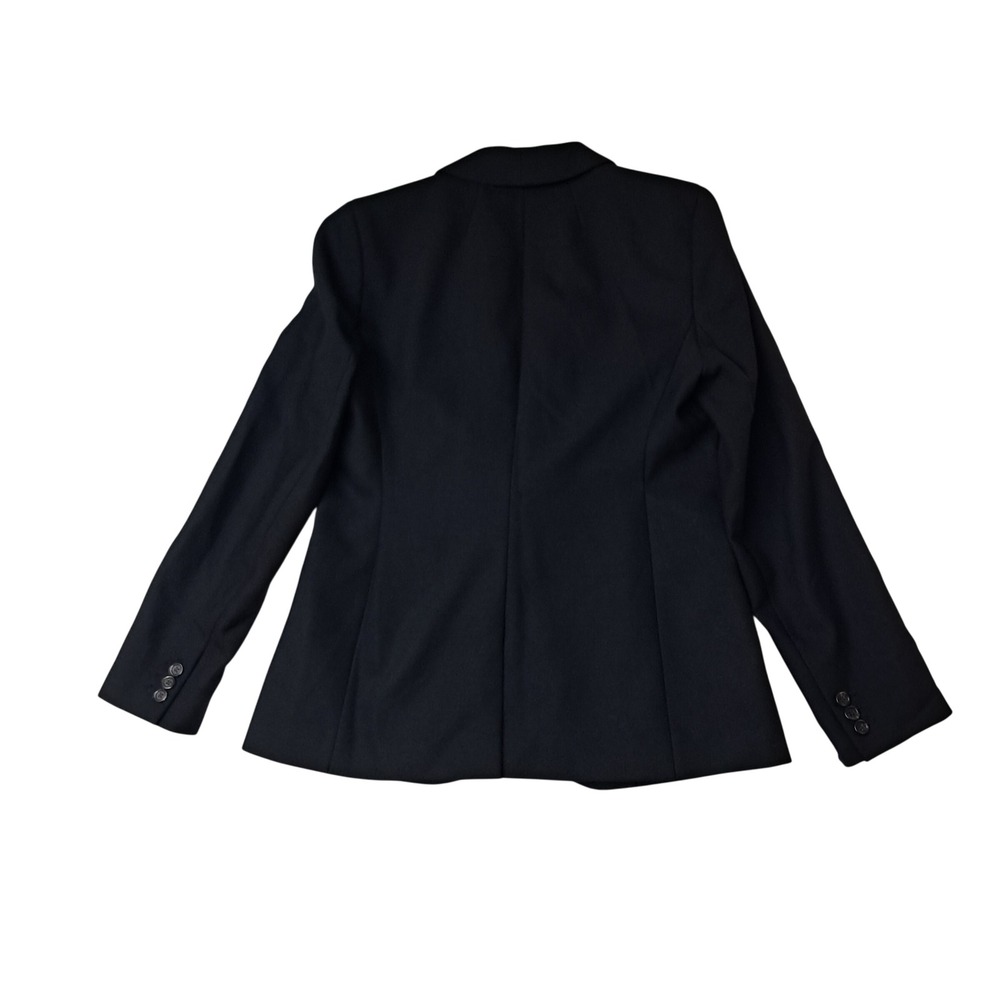 J. Crew Parke Blazer Jacket Women's 6 Black Wool Blend Single Button Work Career - Picture 2 of 12
